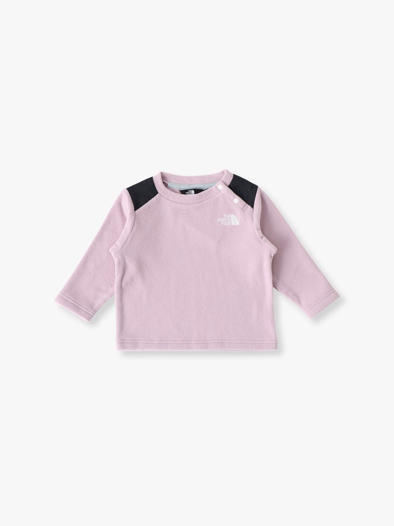 マイクロ フリース クルーネック トップス（ピンク/カーキ/80-90cm） 詳細画像 pink 1