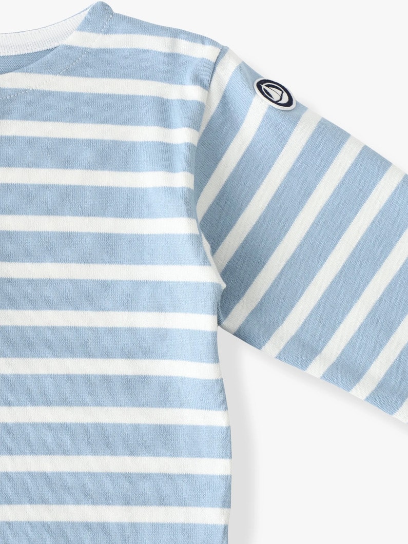 マリニエール ストライプ プルオーバー（ピンク/カーキ/ブルー/3-5Y） 詳細画像 blue 2