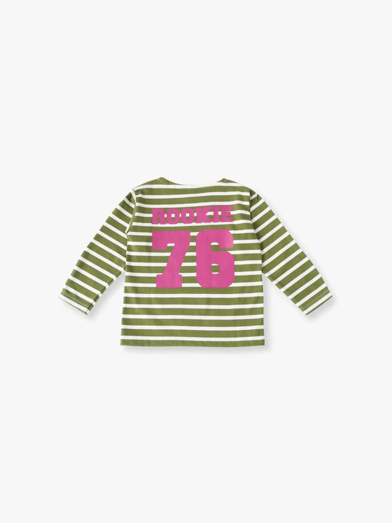 マリニエール ストライプ プルオーバー（ピンク/カーキ/ブルー/3-5Y） 詳細画像 khaki 2