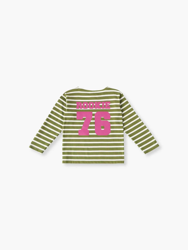 マリニエール ストライプ プルオーバー（ピンク/カーキ/ブルー/6-10Y） 詳細画像 khaki 1