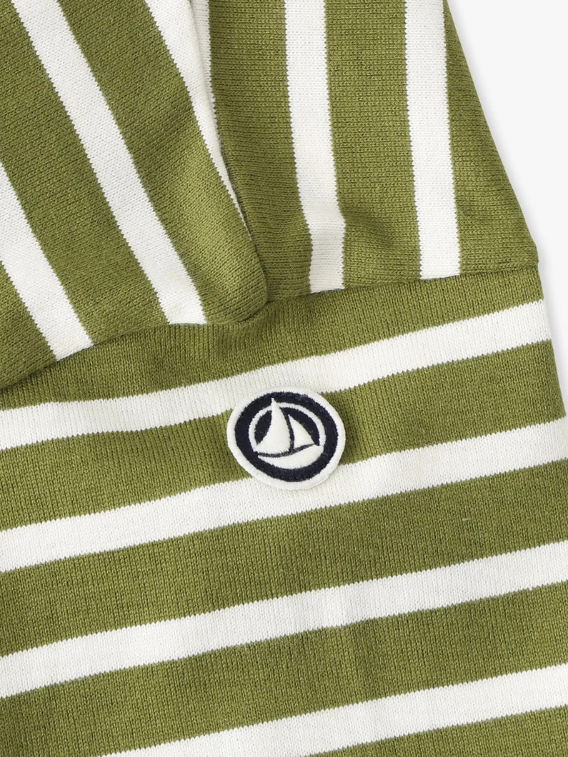 マリニエール ストライプ プルオーバー（ピンク/カーキ/ブルー/6-10Y） 詳細画像 khaki 3