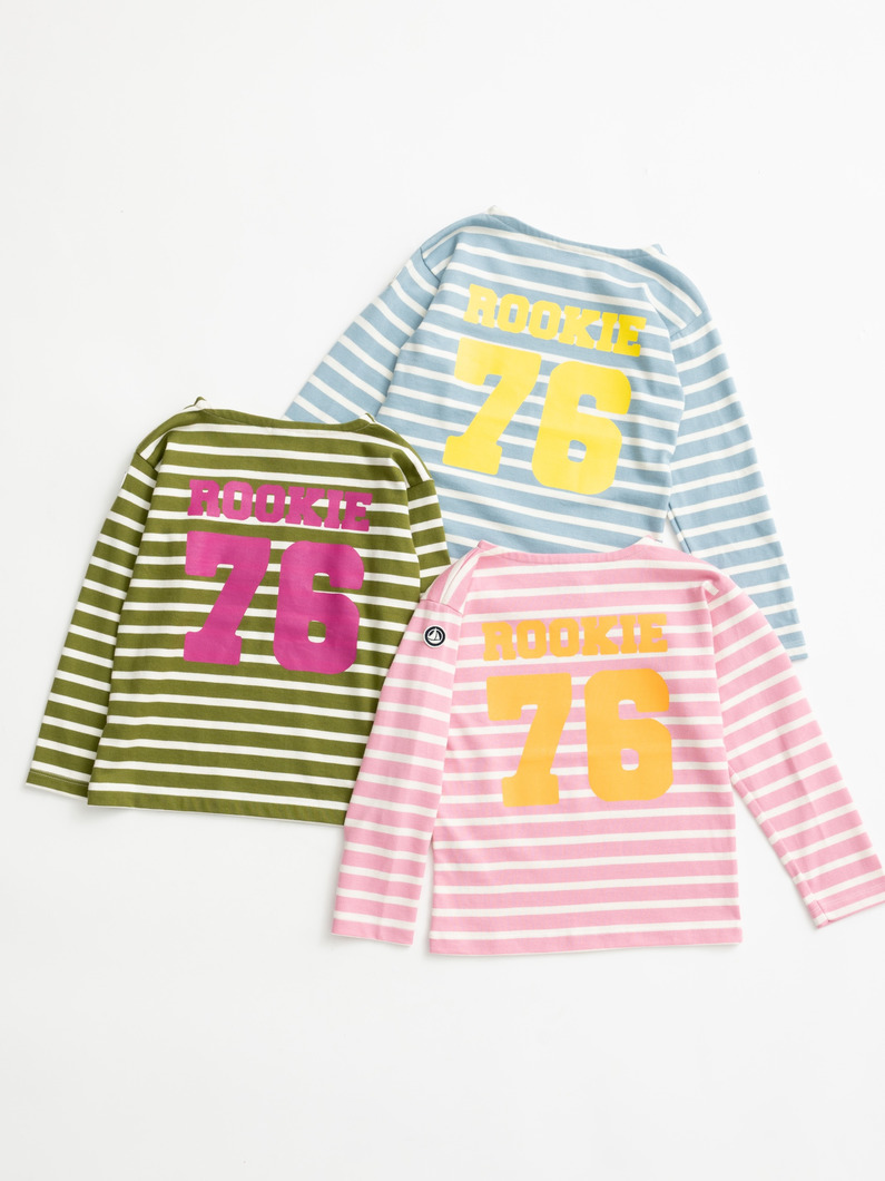 マリニエール ストライプ プルオーバー（ピンク/カーキ/ブルー/6-10Y） 詳細画像 khaki 5