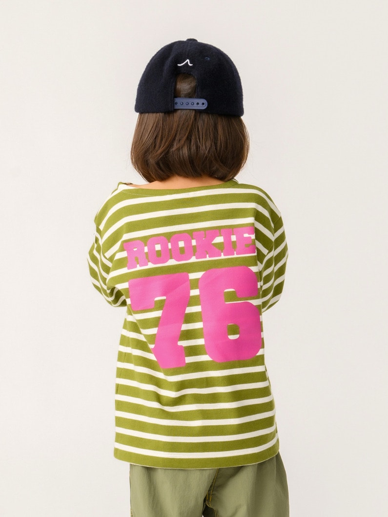 マリニエール ストライプ プルオーバー（ピンク/カーキ/ブルー/6-10Y） 詳細画像 khaki 4