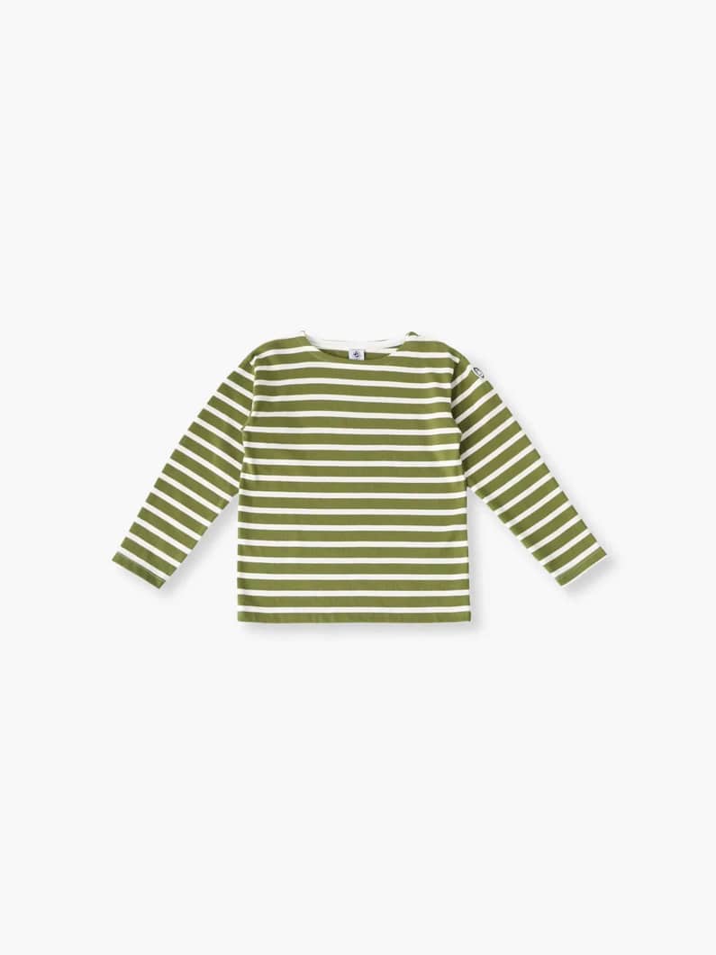 マリニエール ストライプ プルオーバー（ピンク/カーキ/ブルー/6-10Y） 詳細画像 khaki 5