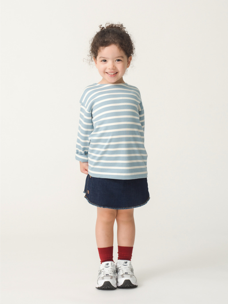 マリニエール ストライプ プルオーバー（ピンク/カーキ/ブルー/6-10Y） 詳細画像 blue 2