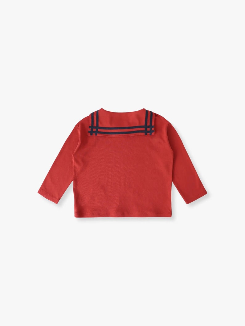 セーラー トップ（ダークレッド/2-10Y）｜Misha & Puff(ミーシャ