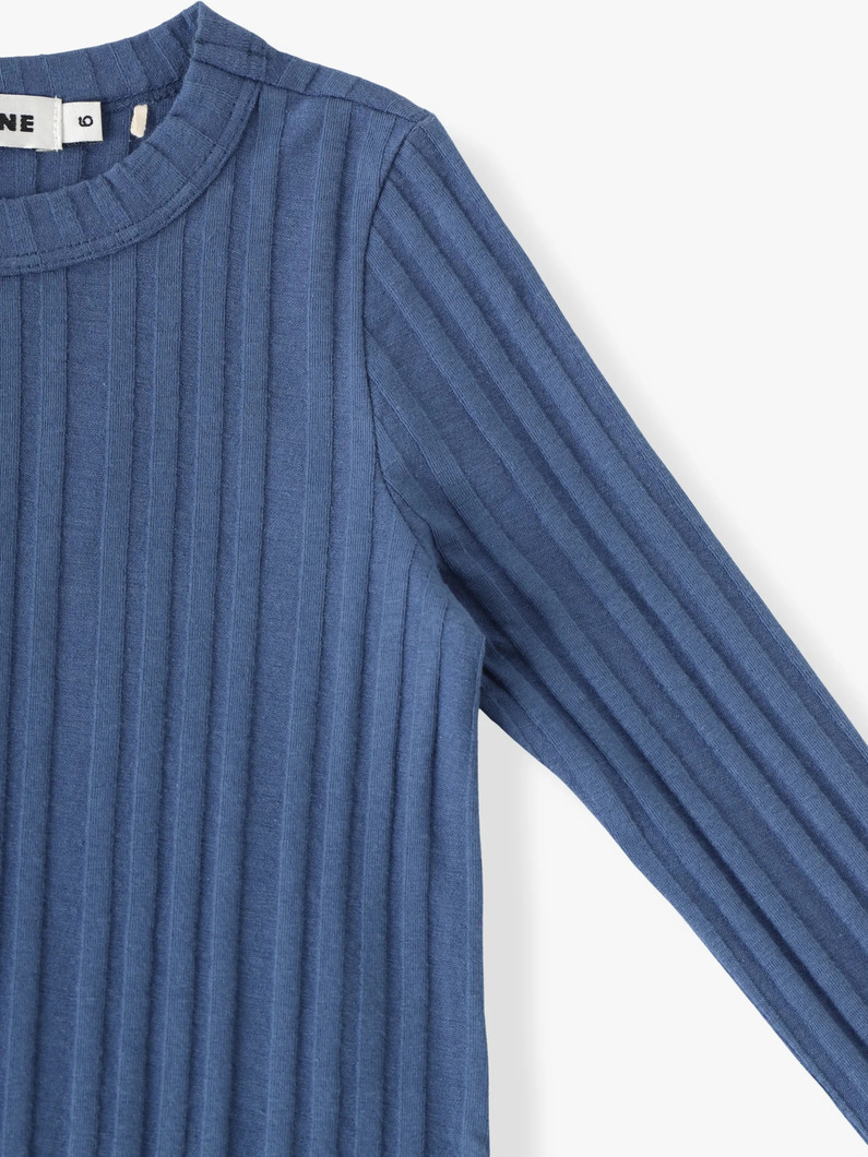 リブ ロングスリーブ トップス（6-8Y） 詳細画像 blue 2