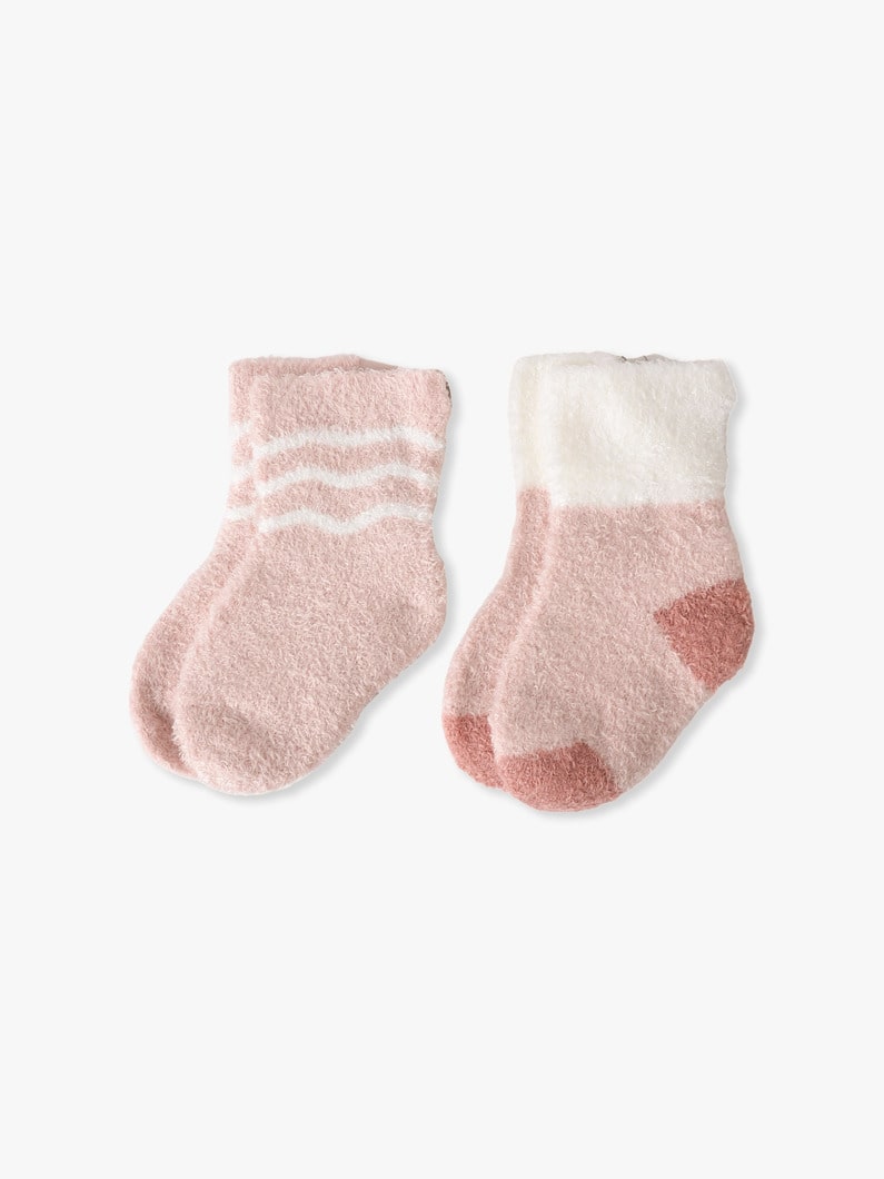 コージーシック ライト  ストライプ ベビー ソックス セット（ピンク/ダークブルー）  詳細画像 pink 2