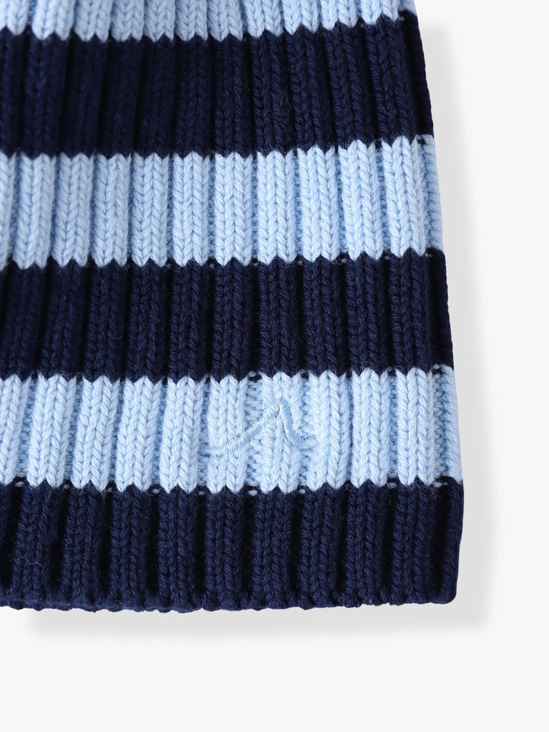 ストライプ ビーニー（レッド/ネイビー） 詳細画像 navy 3