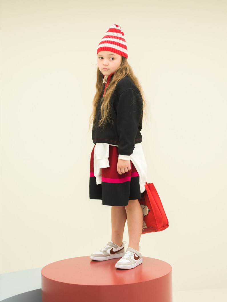 ストライプ ビーニー（レッド/ネイビー） 詳細画像 red 2