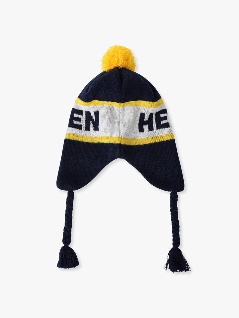 ロゴ ポンポン ビーニー（ネイビー/アイボリー） 詳細画像 navy 3