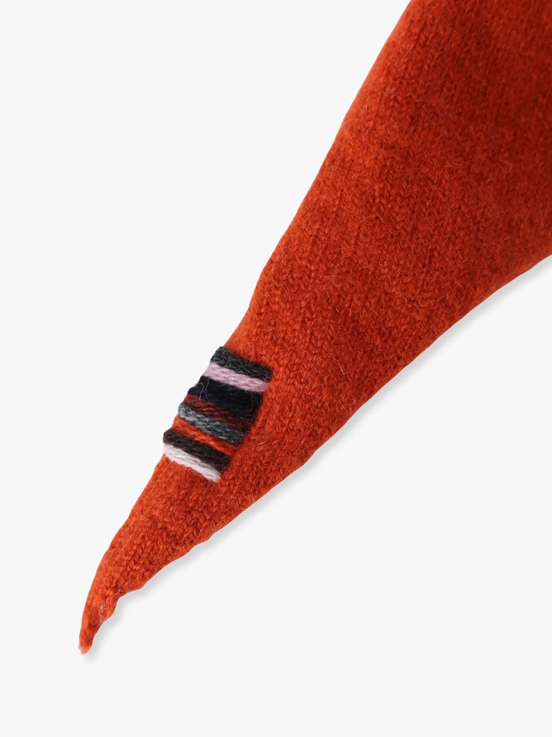 カシミヤ ナイロン バンダナ（ホワイト/ピンク/ダークオレンジ） 詳細画像 white 2