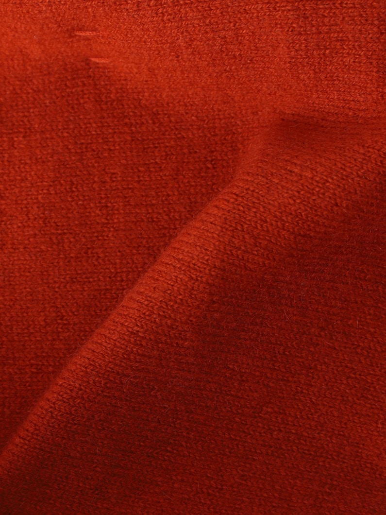 カシミヤ ナイロン バンダナ（ホワイト/ピンク/ダークオレンジ） 詳細画像 white 3