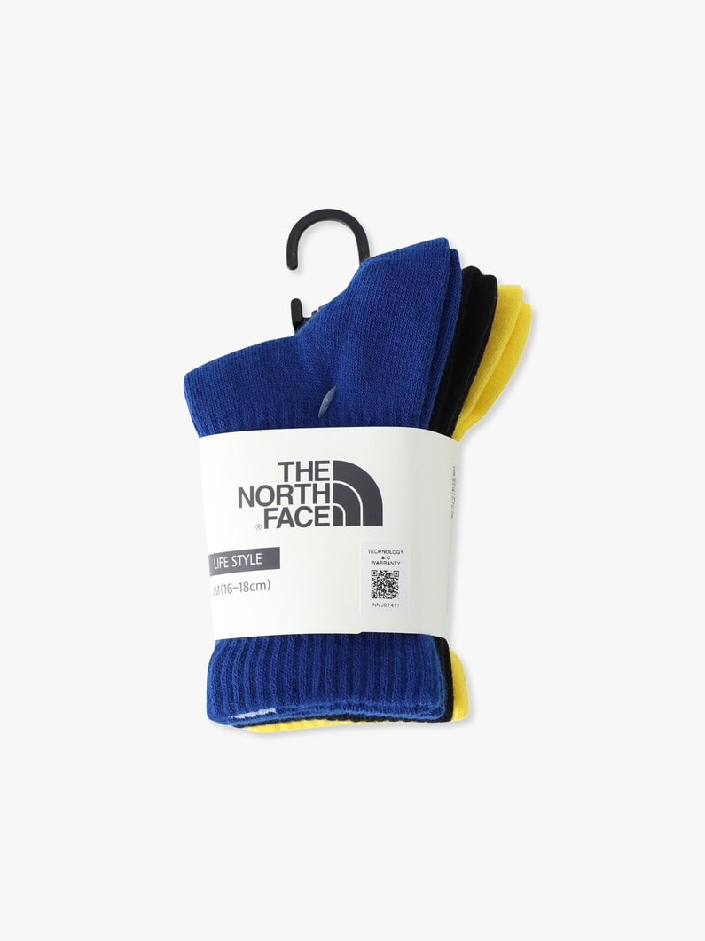 ジャカード ロゴ ソックス セット（ホワイト/ブラック） 詳細画像 black 1