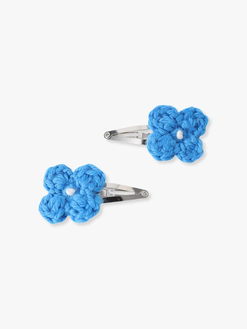 ベビーフルール ヘアクリップ セット（オレンジ/ブルー） 詳細画像 blue