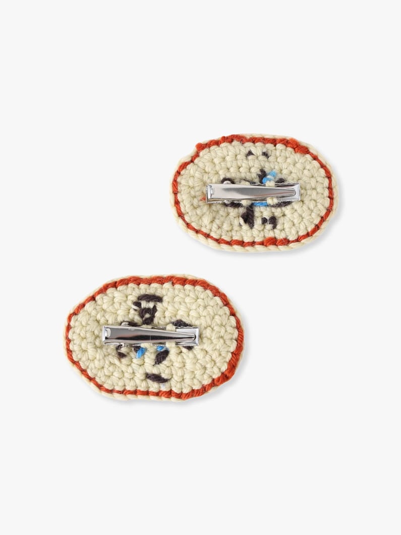 クロスステッチ へアクリップ セット 詳細画像 light beige 1