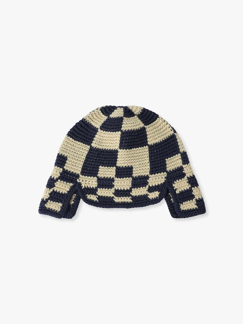 チェッカード クロシェ ローバー キャップ 詳細画像 navy 1