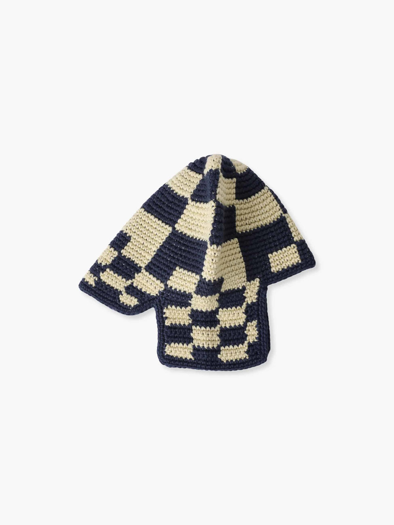 チェッカード クロシェ ローバー キャップ 詳細画像 navy 2