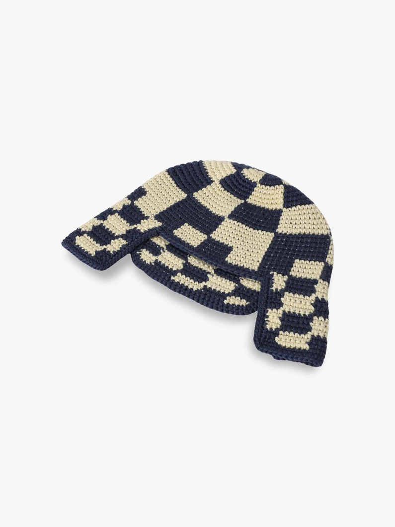 チェッカード クロシェ ローバー キャップ 詳細画像 navy 3