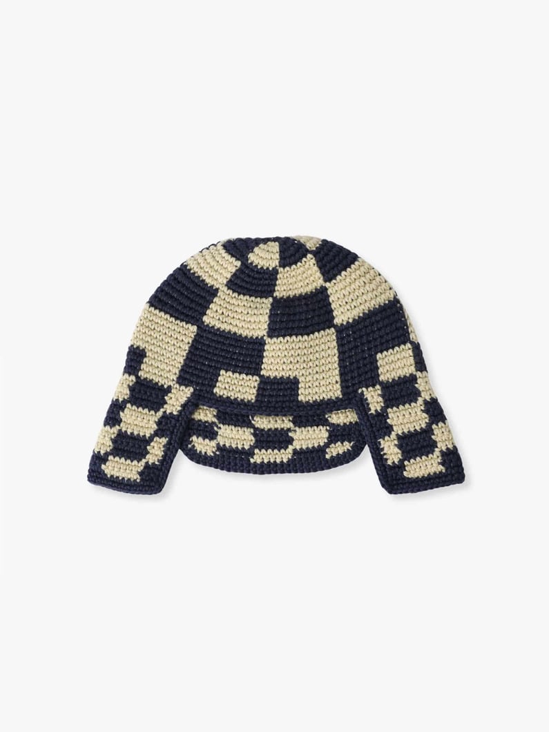 チェッカード クロシェ ローバー キャップ 詳細画像 navy 2