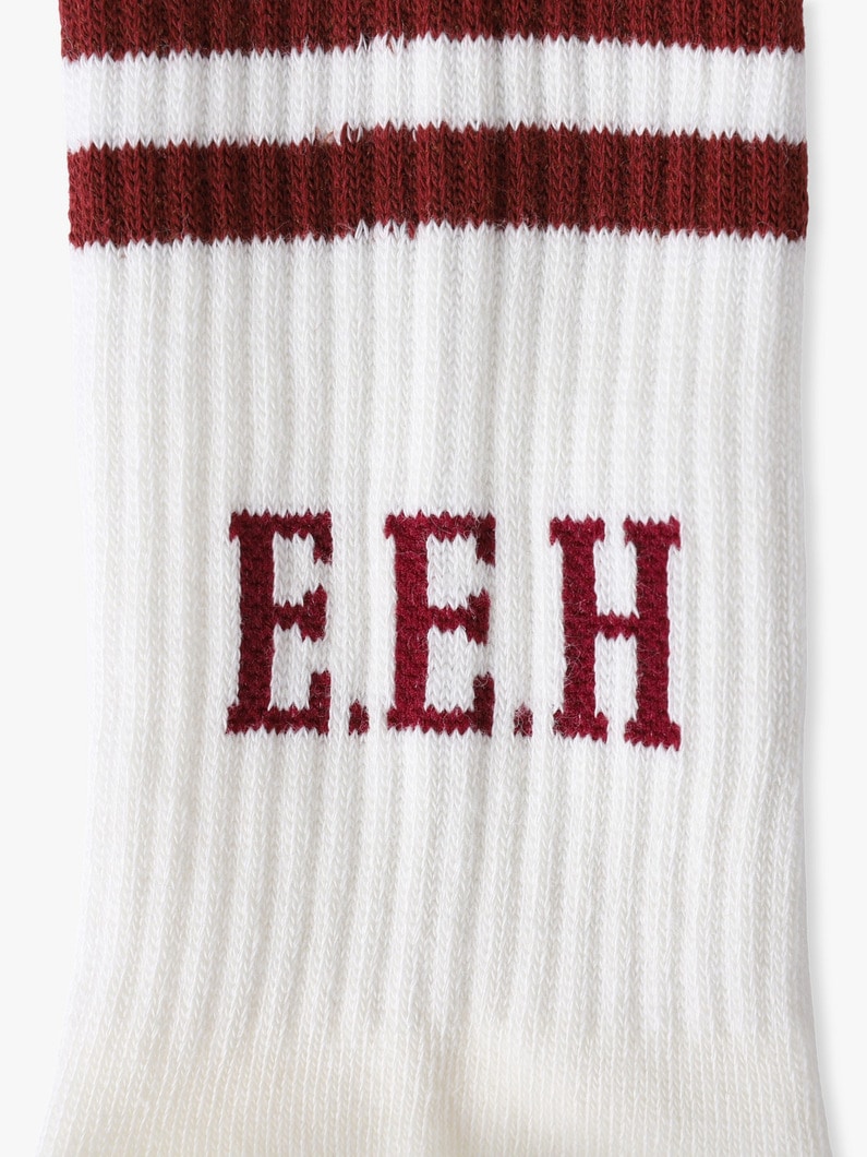 スリー ライン ソックス（13-21cm） 詳細画像 burgundy 3