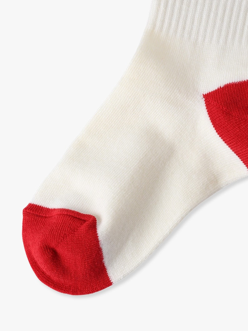 カラー ブロック ソックス（オレンジ/イエロー/ブルー/13-21cm） 詳細画像 orange 2