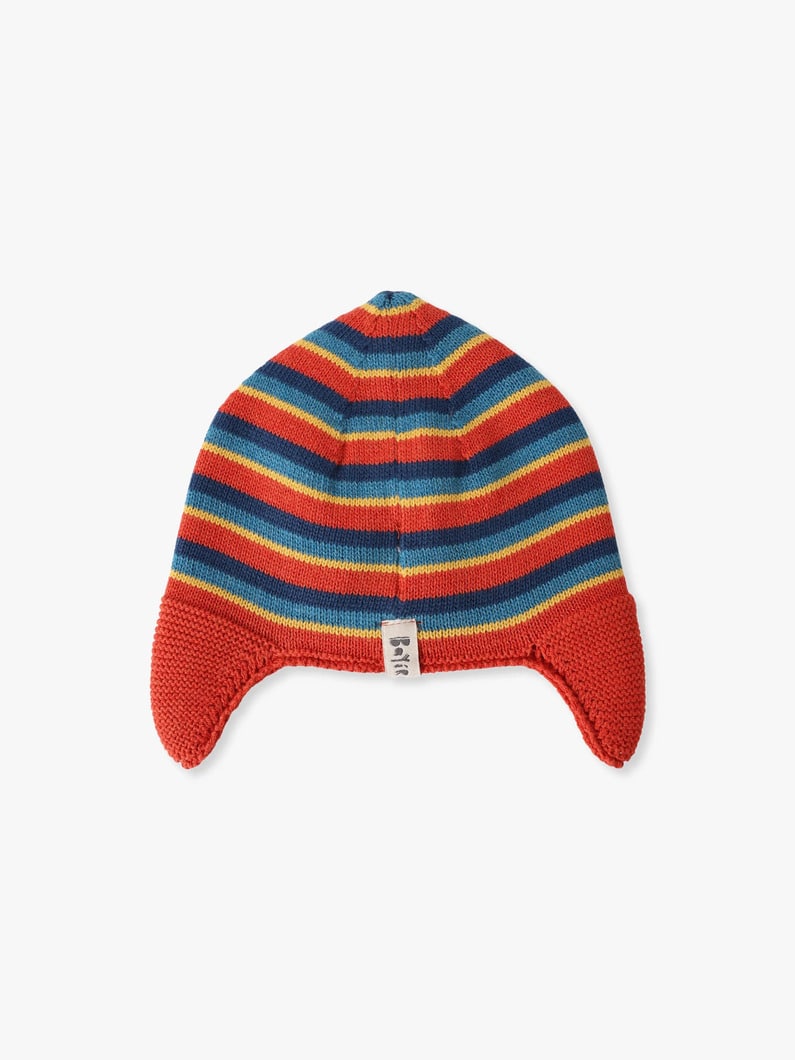 マルチカラー ストライプ ニット キャップ（6-12M） 詳細画像 multi 1