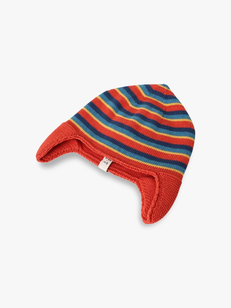 マルチカラー ストライプ ニット キャップ（6-12M） 詳細画像 multi 2