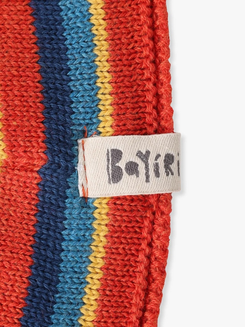 マルチカラー ストライプ ニット キャップ（6-12M） 詳細画像 multi 3