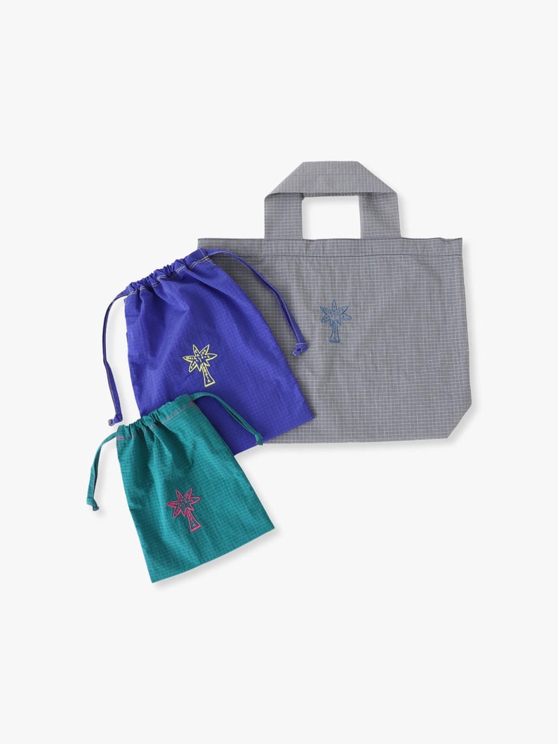 パームツリー レッスンバッグ セット（ホワイト/グレー） 詳細画像 gray