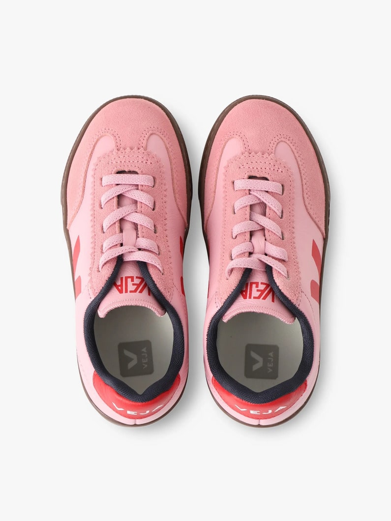 ボレー エラスティック レース レザー シューズ（ピンク/ブルー/19-21cm） 詳細画像 blue 4