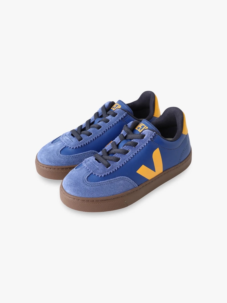 ボレー エラスティック レース レザー シューズ（ピンク/ブルー/19-21cm） 詳細画像 blue 1