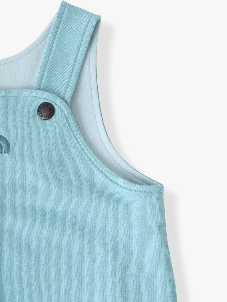 スウェット ロゴ オーバーオール（ブルー/グリーン/80-90cm） 詳細画像 blue 2