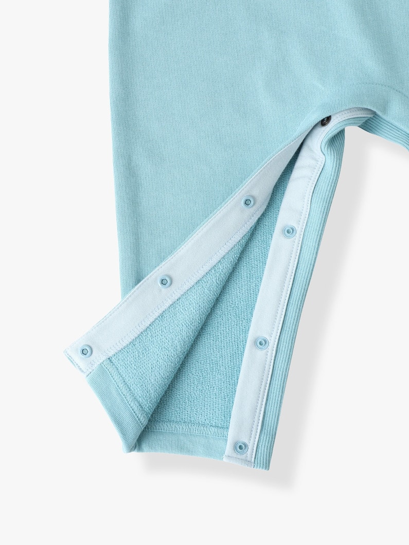 スウェット ロゴ オーバーオール（ブルー/グリーン/80-90cm） 詳細画像 blue 3