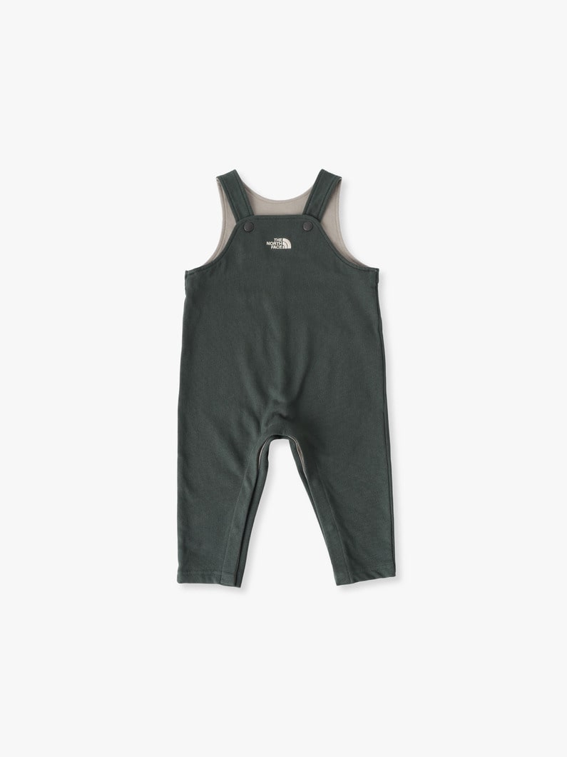 スウェット ロゴ オーバーオール（ブルー/グリーン/80-90cm） 詳細画像 green