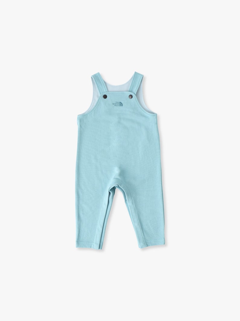 スウェット ロゴ オーバーオール（ブルー/グリーン/80-90cm） 詳細画像 blue 1