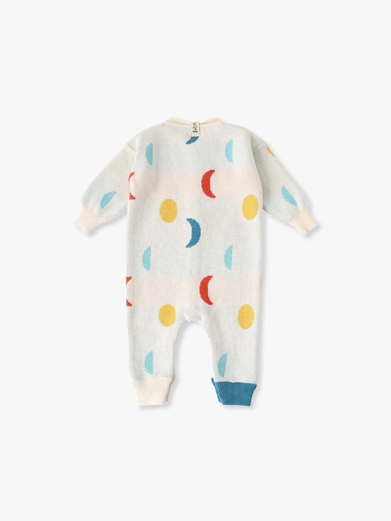 ムーン ロンパース（3-6M） 詳細画像 white 1