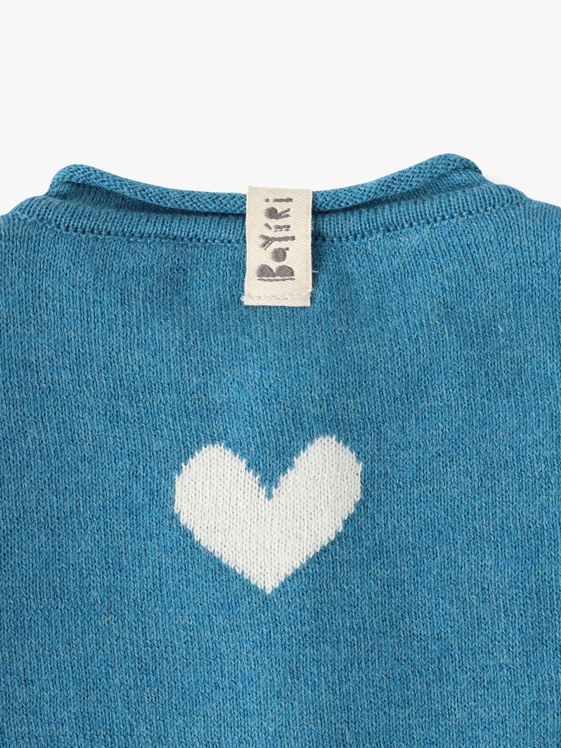 ハート ロンパース（3-6M） 詳細画像 blue 4