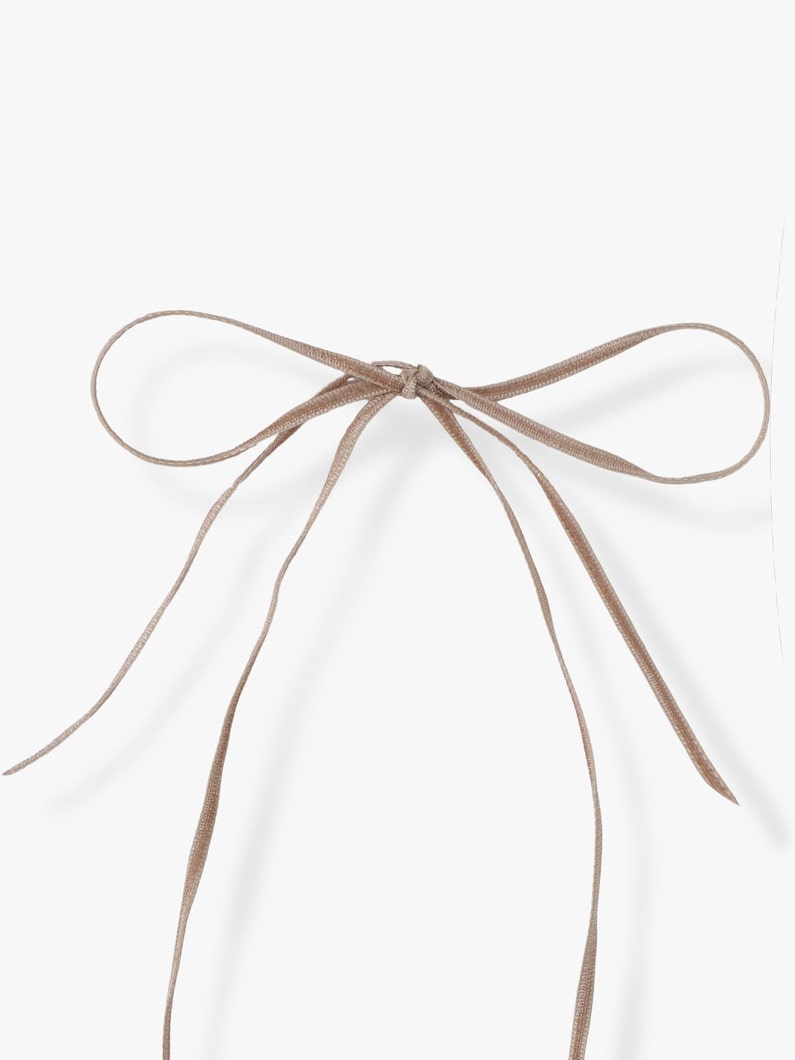 ハート リボン ネックレス（ベージュ） 詳細画像 beige 3