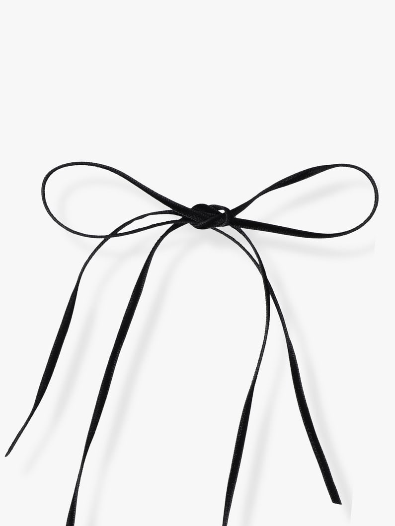 ハート リボン ネックレス（ブラック） 詳細画像 black 3