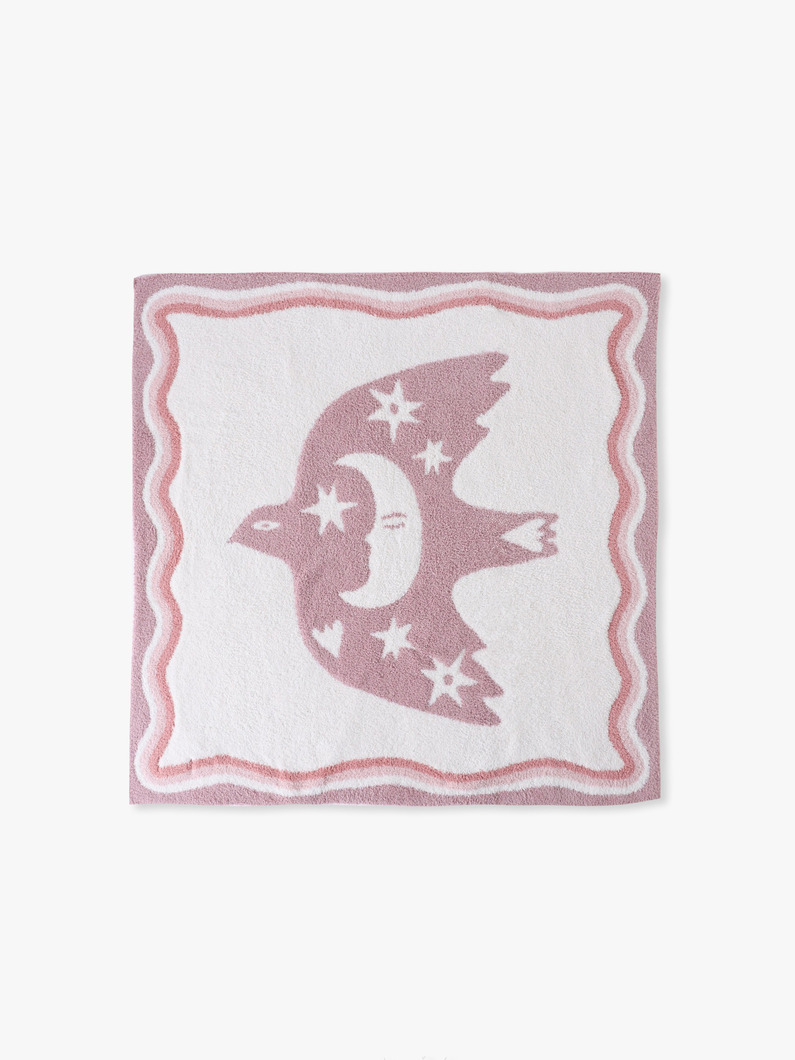 コージーシック デザートバード モチーフ ブランケット（パープル/ブルー） 詳細画像 blue 1