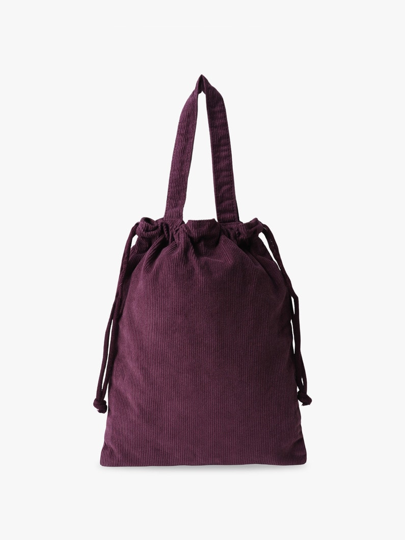 コーデュロイ 2ウェイ ドローストリング トート（S） 詳細画像 purple 1