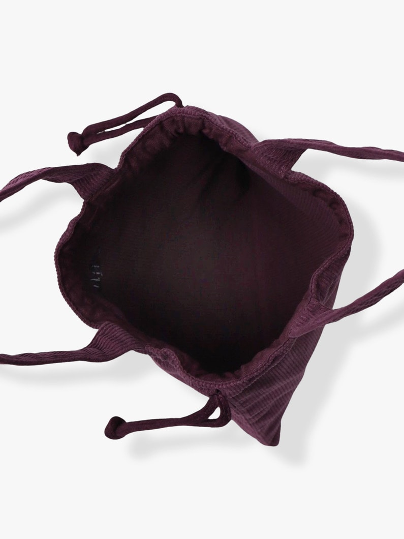 コーデュロイ 2ウェイ ドローストリング トート（S） 詳細画像 purple 3