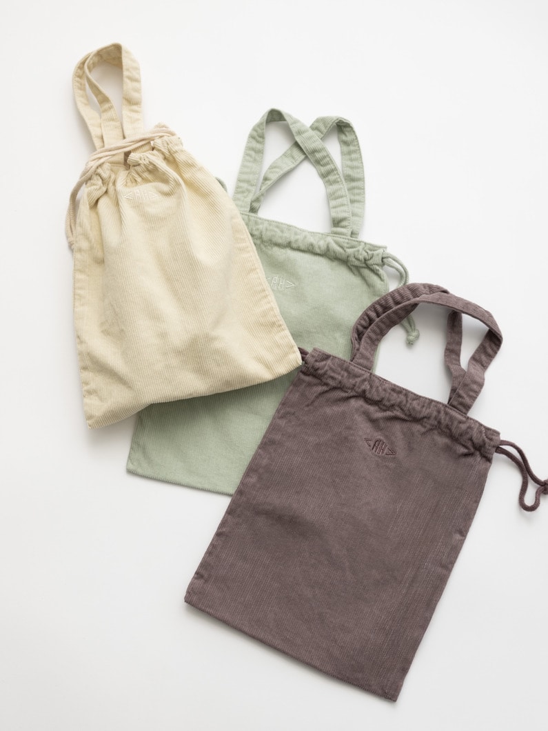 コーデュロイ 2ウェイ ドローストリング トート（S） 詳細画像 purple 5