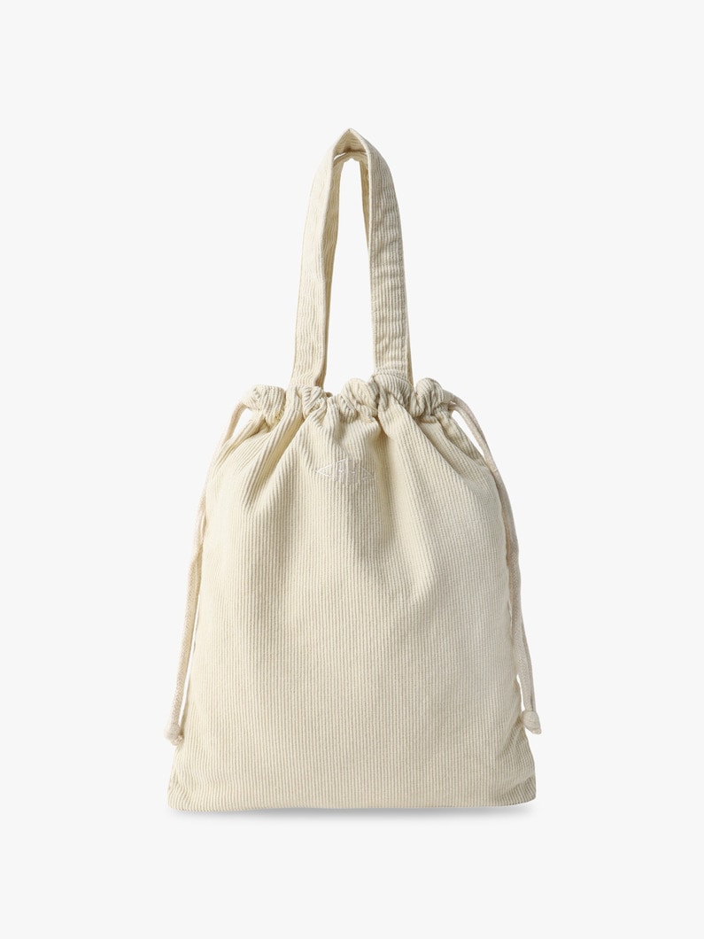 コーデュロイ 2ウェイ ドローストリング トート（S） 詳細画像 ivory