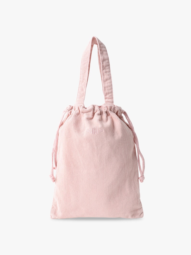 コーデュロイ 2ウェイ ドローストリング トート（S） 詳細画像 light pink
