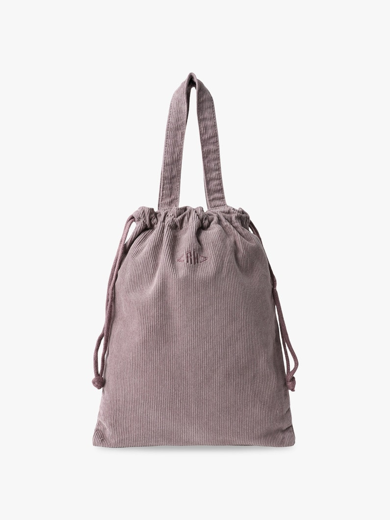 コーデュロイ 2ウェイ ドローストリング トート（S） 詳細画像 brown