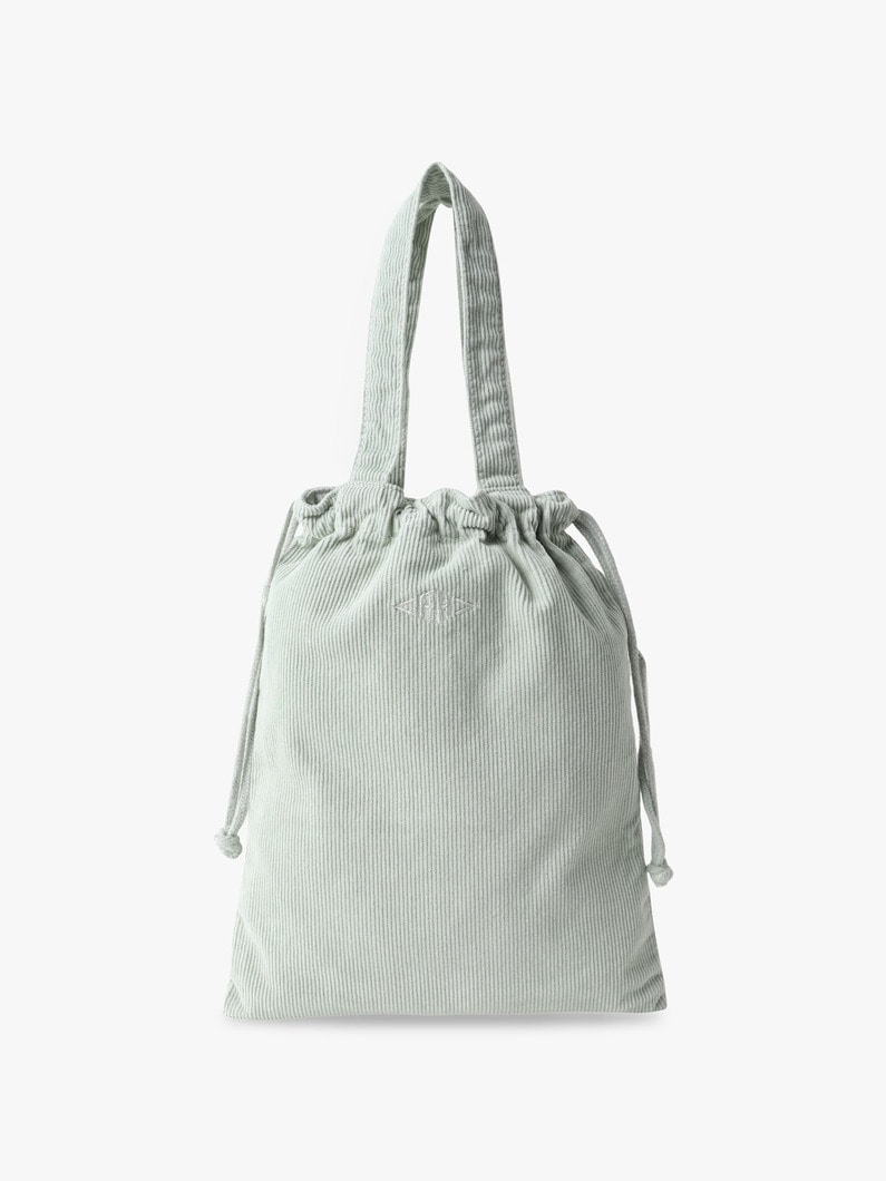 コーデュロイ 2ウェイ ドローストリング トート（S） 詳細画像 light green