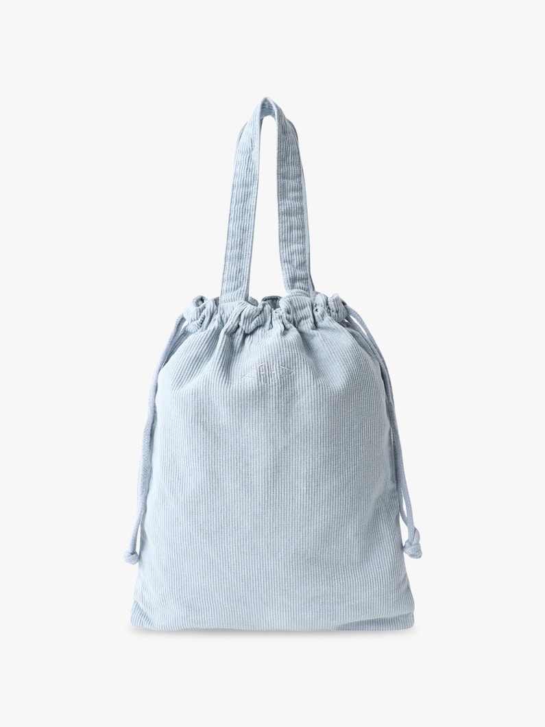 コーデュロイ 2ウェイ ドローストリング トート（S） 詳細画像 light blue