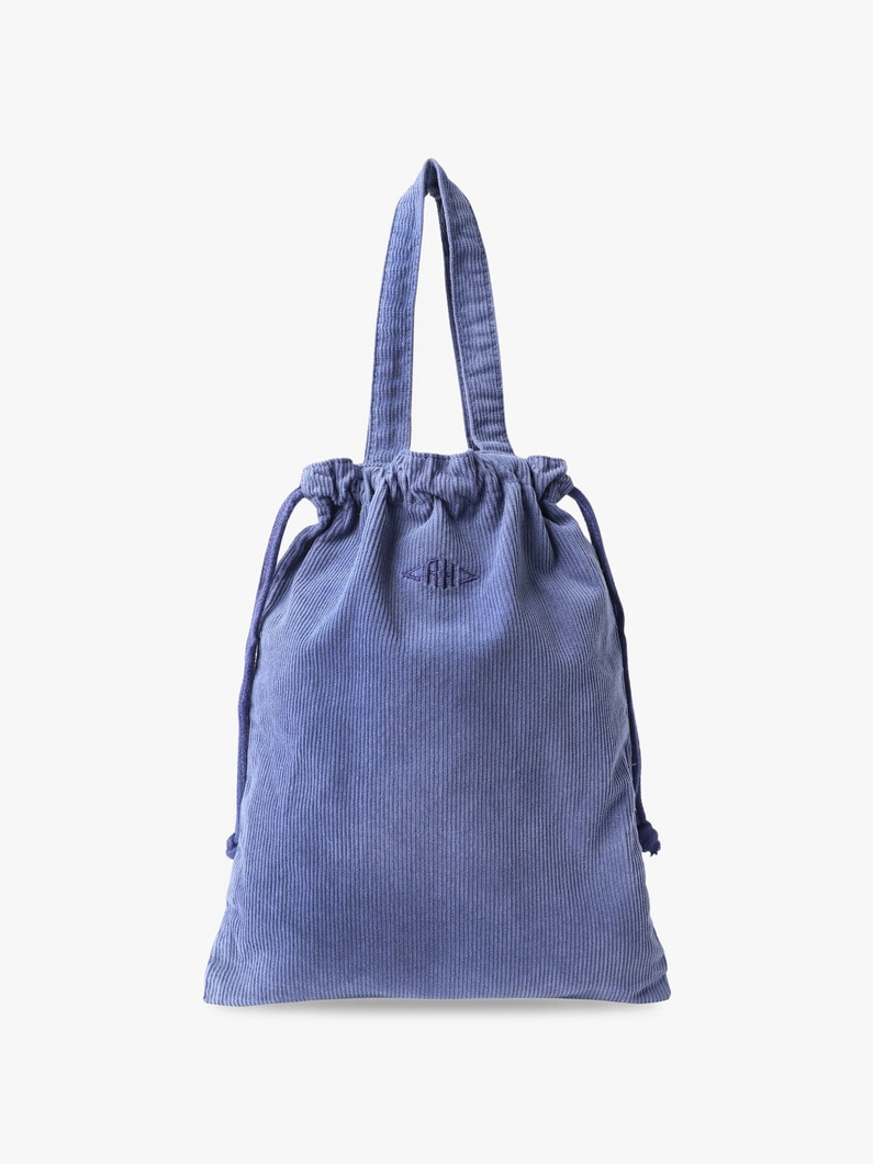 コーデュロイ 2ウェイ ドローストリング トート（S） 詳細画像 navy